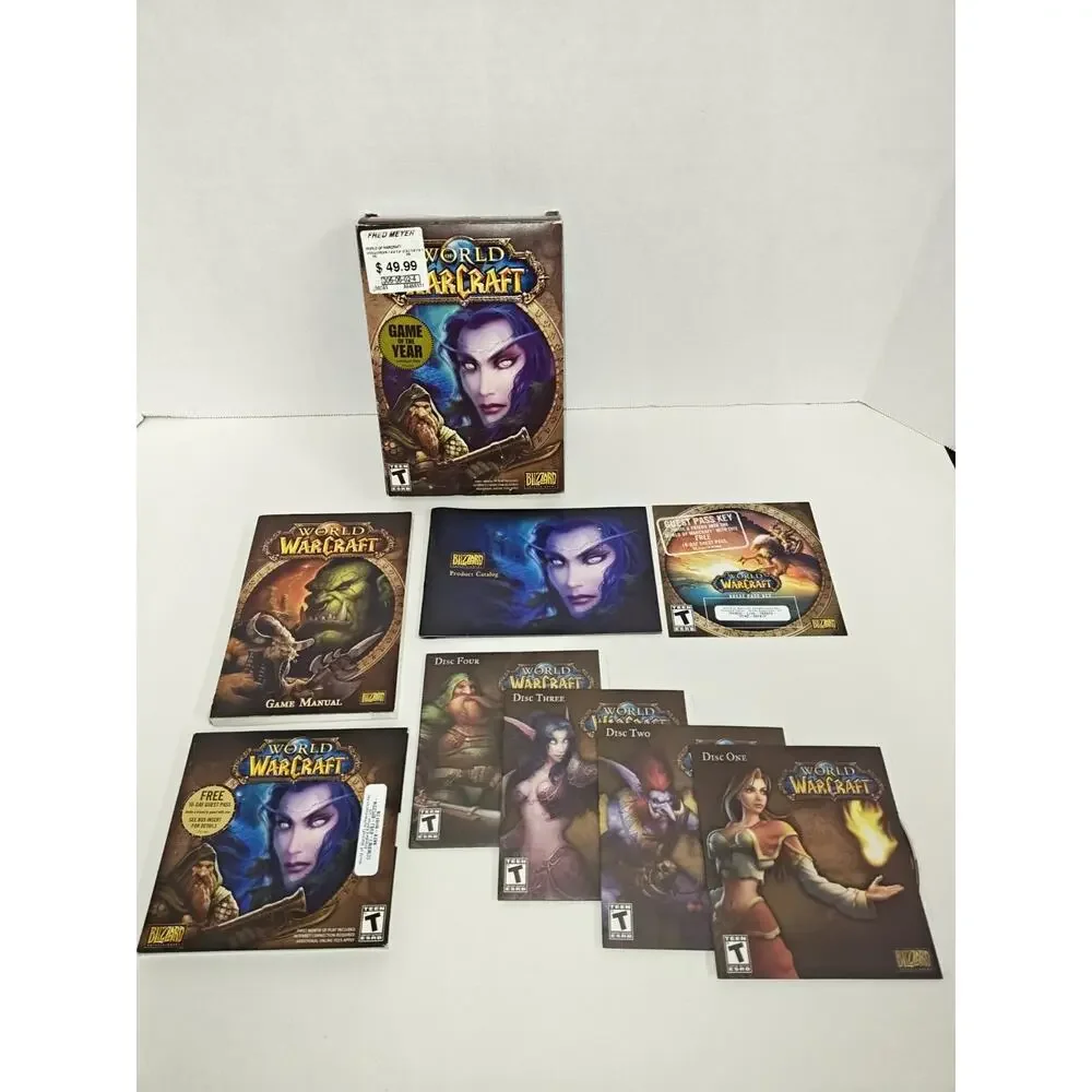World Of Warcraft Game Year Original Retail Box Version 2004 PC & Battle Guide